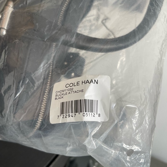 Cole Haan Black Leather Attaché Briefcase CHDM11032 W/Shoulder Strap Brand New - Picture 3 of 12